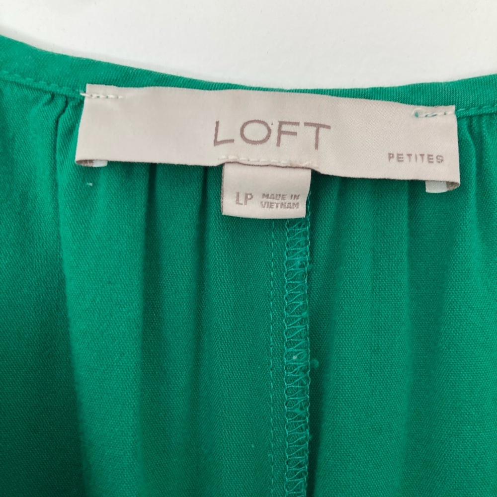 LOFT Green Mini Dress - Picture 2 of 4